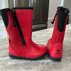 Billy boots red zip up boots size 8M Toddler